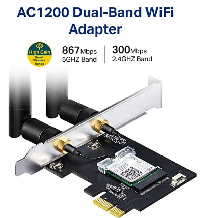 TP-Link AC1200 PCIe WiFi Card for PC
